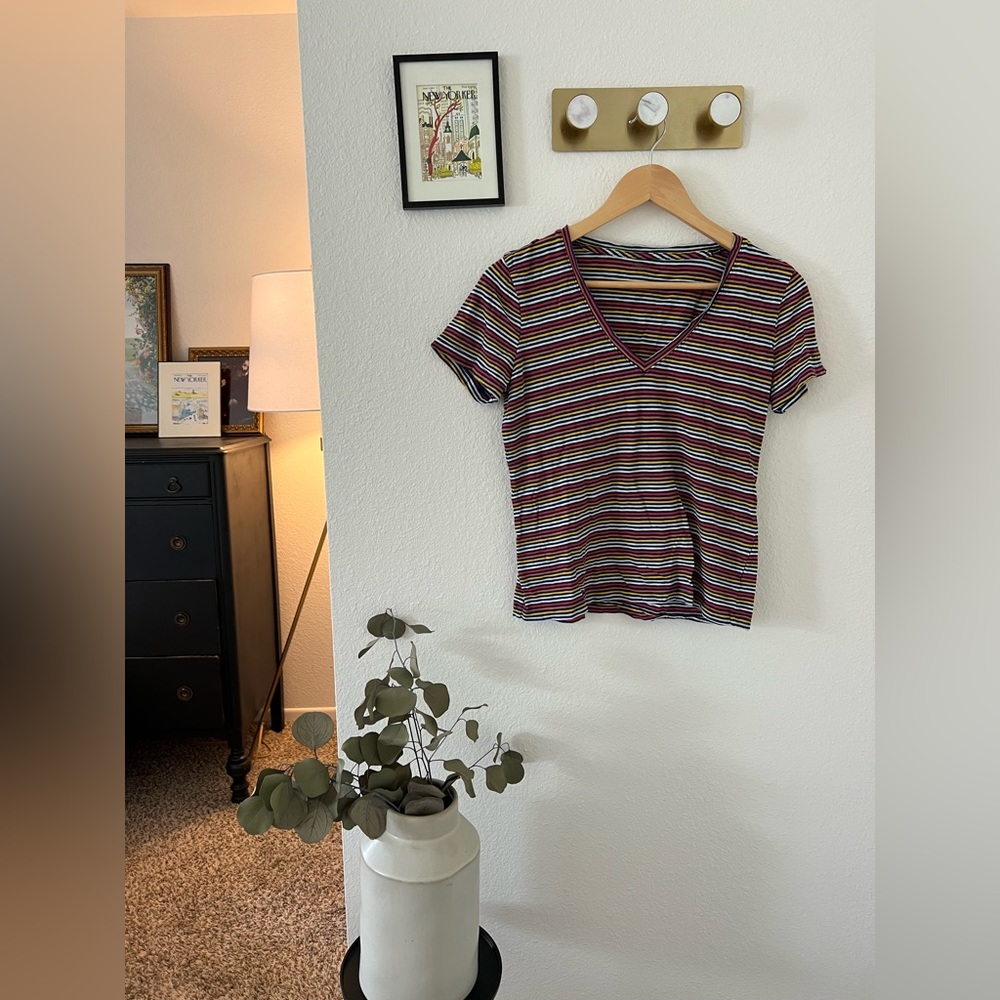 Madewell Striped Tee Shirt - size: small